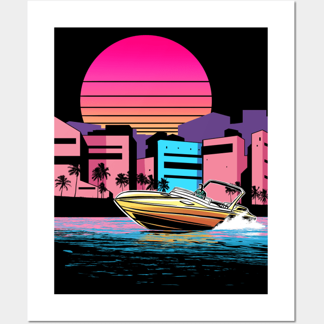 80s Miami Vaporwave Wall Art by Radarek_Design